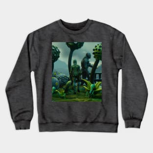 green aliens Crewneck Sweatshirt